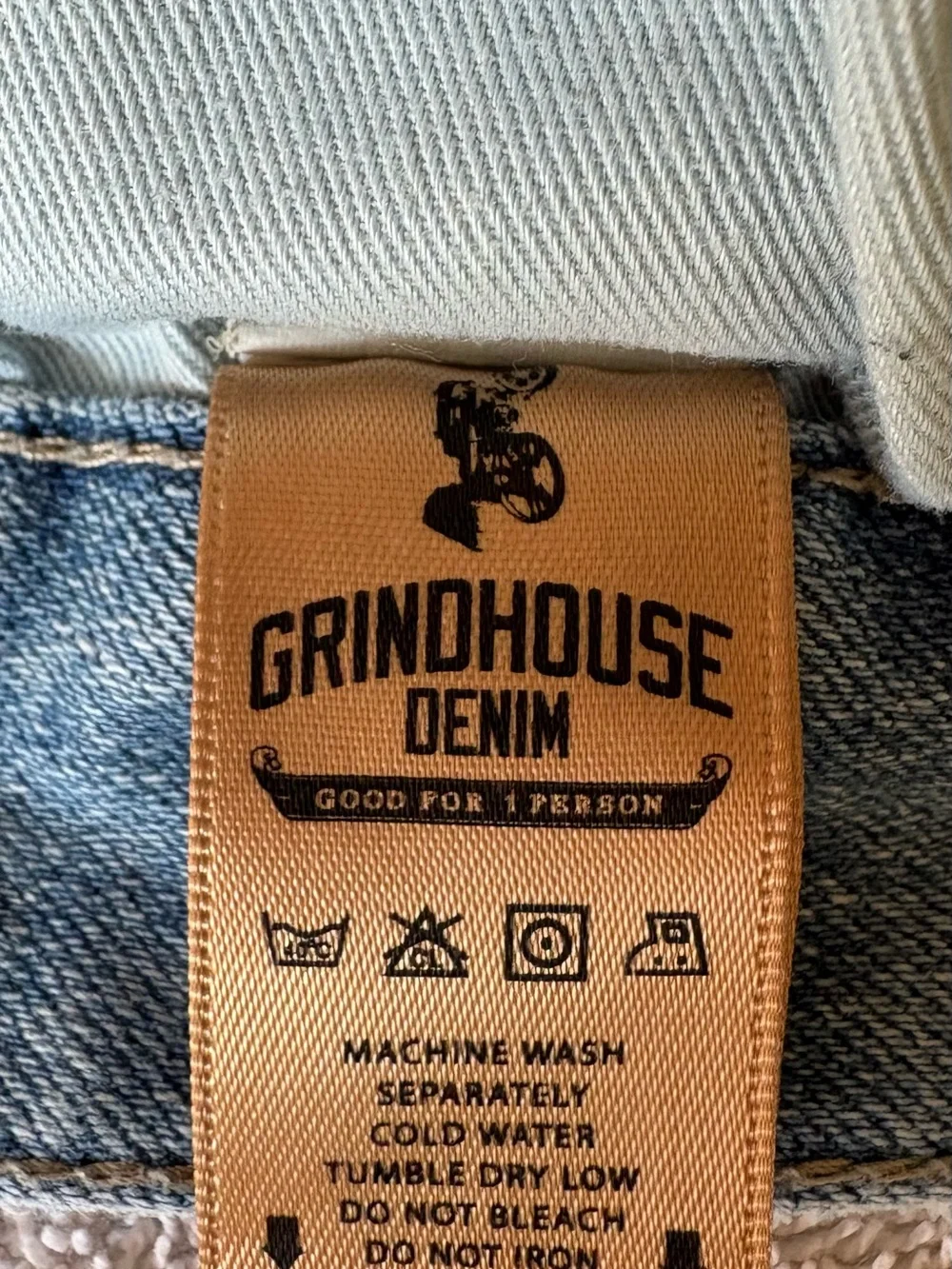 Grindhouse Straight Fit Stack Rhinestone significant  “Sevier” Denim Jeans 38X32